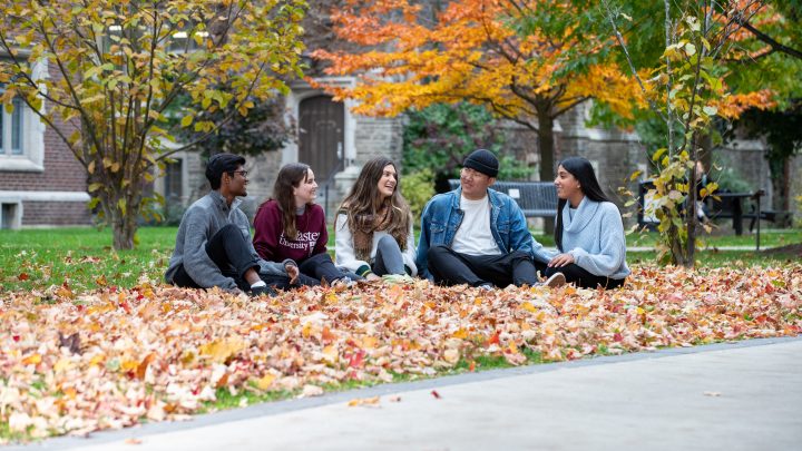 Students on Campus During Fall